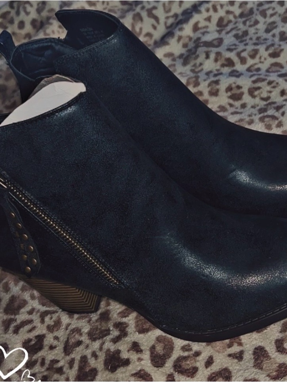 Women’s Black Ankle Booties with Side Zipper